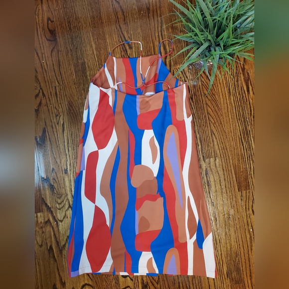 Hosjberg Greta Adele Slip Dress New Anthropologie Retro Mod 70's Pucci S… - Picture 11 of 15